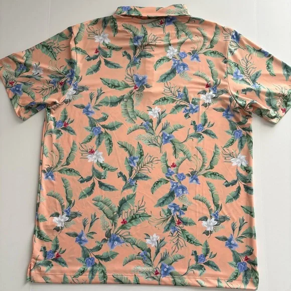 Men’s Bad Birdie Golf Core Performance Flora Fiesta Polo Shirt Medium MSRP $78 - Picture 2 of 7